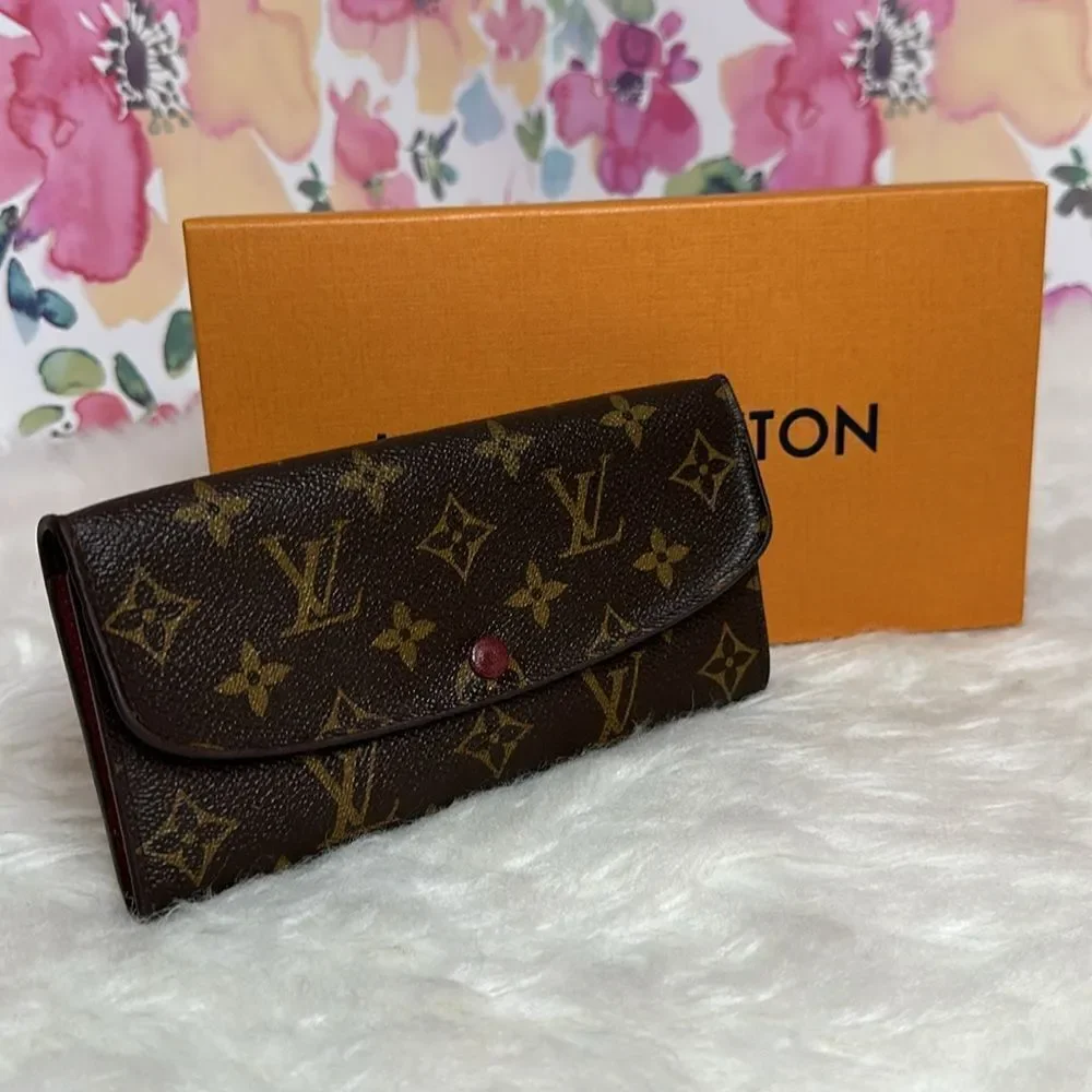 💯Authentic Louis Vuitton Emilie Monogram Long Wallet🍀